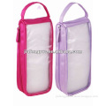 Long shape PVC Shampoo packing bag with zipper and handle
